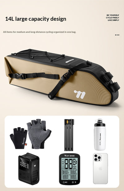 Bolsa Trasera Impermeable para Bicicleta de Larga Distancia - Image 11