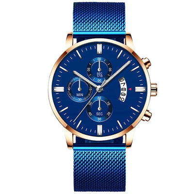 Reloj de Lujo para Hombre con Malla Metálica y Movimiento de Cuarzo - Image 19