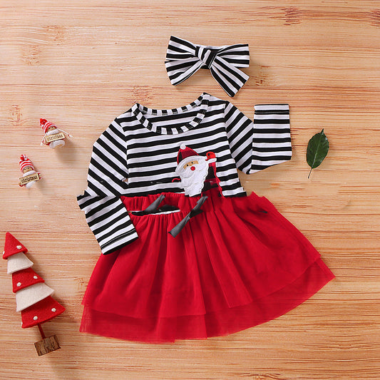 Vestido Princesa Navideño para Niñas con Tul Brillante