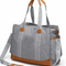 Bolsa Maternal Multifuncional de Lona con Capacidad Amplia y Correa de Hombro