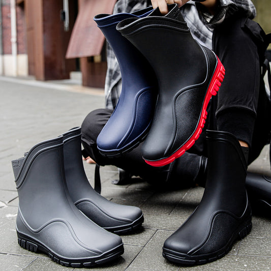 Botas Impermeables para Lluvia Caña Media Hombre