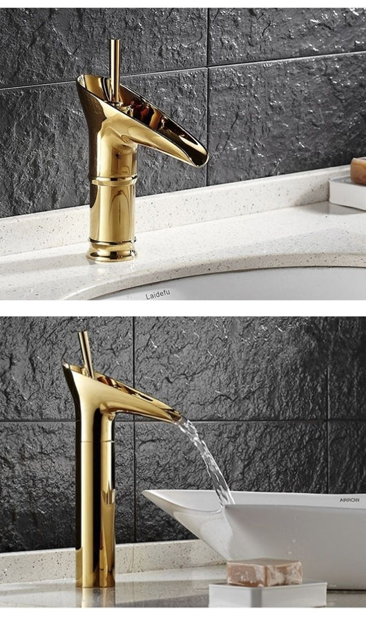 Grifo Cascada para Lavamanos en Bronce Antiguo Anti-salpicaduras - Image 21