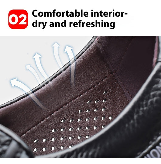 Zapatos de Cuero para Hombre con Suela Flexible y Respirable - Image 12