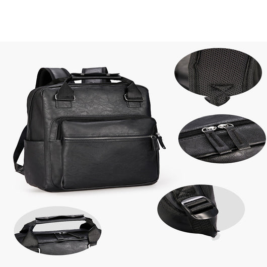 Mochila de Viaje Ejecutiva de Cuero PU con Gran Capacidad - Image 8