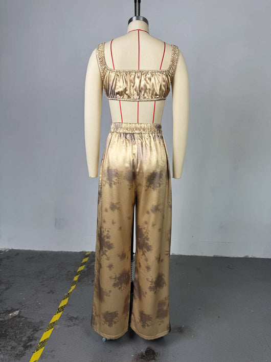 Conjunto de 3 Piezas: Camisa Manga Larga con Solapa, Top Tubo y Pantalón Ancho - Image 29