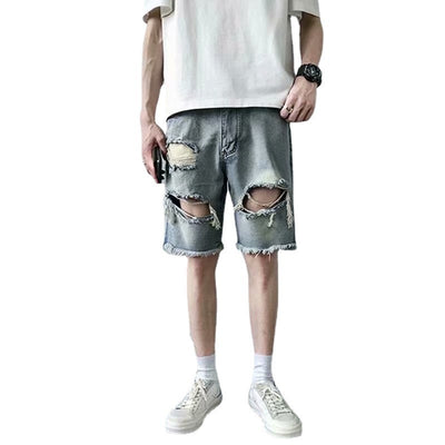Shorts Vaqueros Rotos Ultraligeros para Hombre - Estilo Verano - Image 12