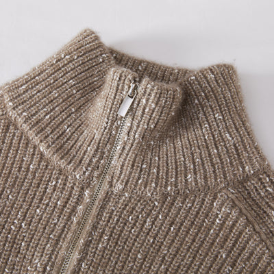 Suéter de Cashmira con Cuello Mao Grueso de Cinco Capas para Mujer - Abrigo Base Holgado Otoño Invierno - Image 5