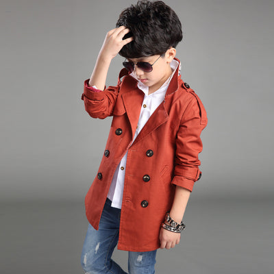 Abrigo Trinchera Casual de Largo Medio para Niños - Image 6