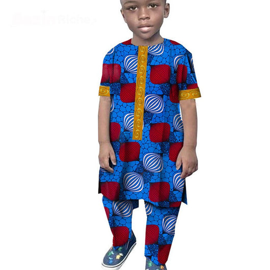 Conjunto Africano de Algodón Estampado - Camiseta y Pantalón - Image 8