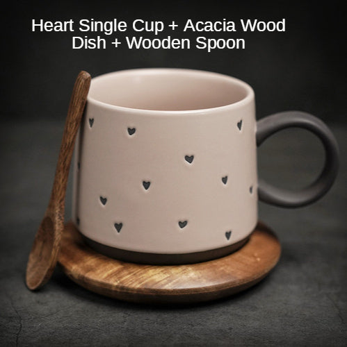 Taza de Cerámica Retro con Asa Colgante y Capacidad Extra Grande + Cuchara - Image 15