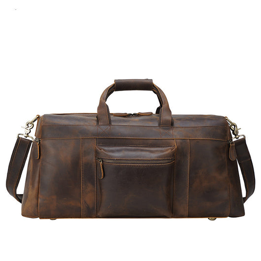Bolso Viajero de Cuero Crazy Horse Vintage para Hombre - Gran Capacidad - Image 6