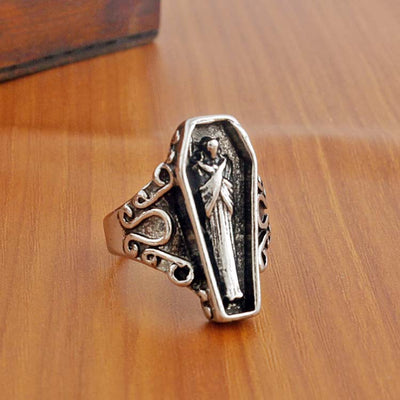 Anillo Vampiro Gótico de Calavera Explosiva