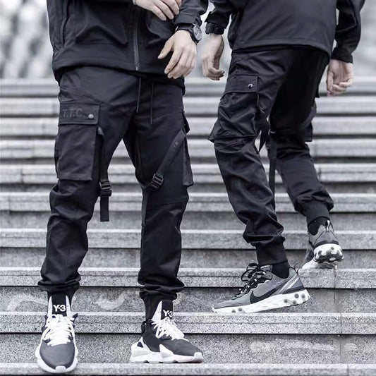 Pantalones Casuales con Múltiples Bolsillos y Cordón Ajustable