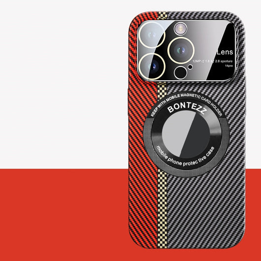 Funda Magnética de Fibra de Carbono con Ventana Grande para Teléfono - Image 4