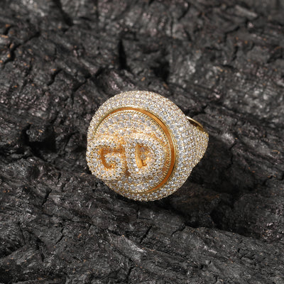 Anillo Hip Hop Giratorio con Letras DIY y Zircones - Image 9
