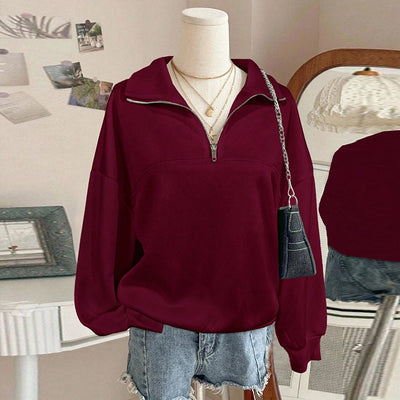 Sudadera Hoodie Holgada para Mujer en Fleece