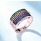 Anillo de Plata 925 con Gemas Arcoíris - Diseño Personalidad