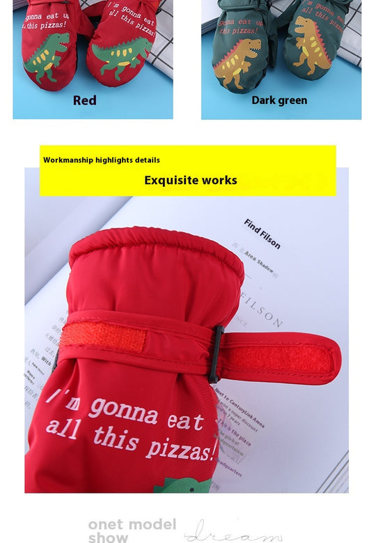 Guantes de Esquí Infantiles Impermeables con Forro Polar Acolchado - Image 15