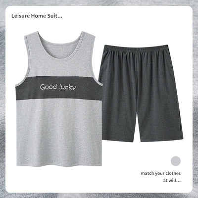 Pijama Masculino de Algodón Transpirable Absorbente de Humedad - Image 9