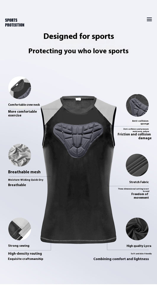 Chaleco Deportivo Anticolisión 3D para Hombre - Malla Transpirable Verano - Image 10