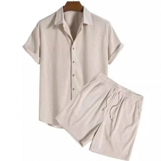 Conjunto de Playa Holgado: Playera y Shorts Cómodos