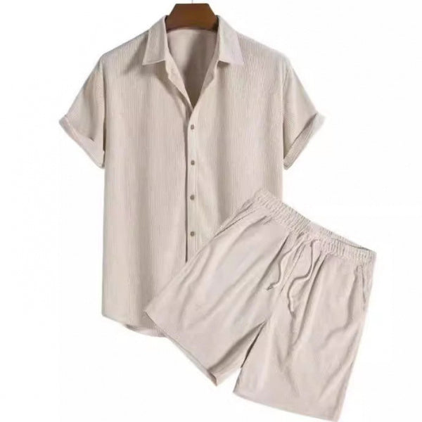 Conjunto de Playa Holgado: Playera y Shorts Cómodos