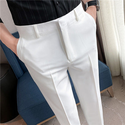 Pantalones de Traje Casual Primavera-Verano con Drapeado y Stretch Cómodo - Image 7