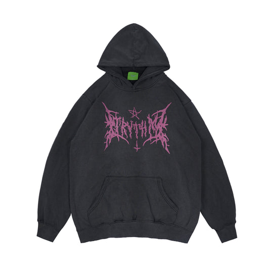 Sudadera Vintage Negra Oversize con Detalles Desgastados - Image 5