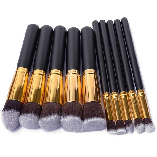 Set de Brochas de Maquillaje Portátil con Mango de Madera - Image 3