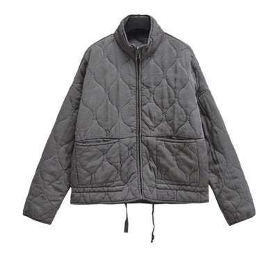 Chaqueta Retro Americana de Algodón con Cuello Tipo Polo y Diseño Rombo para Mujer - Image 6