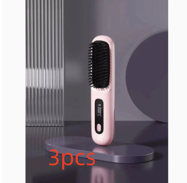Plancha Alisadora 2 en 1 con Cepillo Alisador Inalámbrico de Calentamiento Rápido USB - Image 31