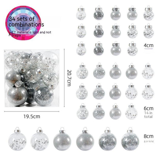 Set de 34 Esferas Navideñas Transparentes de Boca Ancha - Image 12