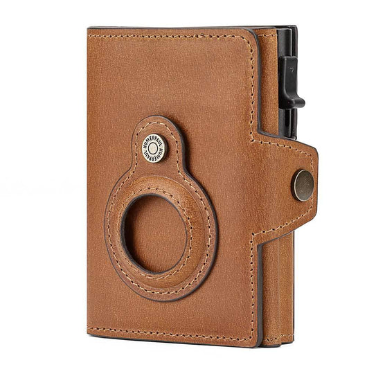 Billetera RFID de Cuero Genuino con Cierre Automático Anti-pérdida - Image 5