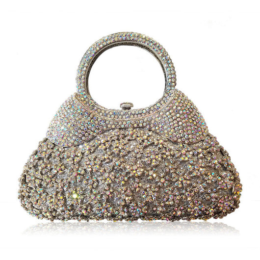 Bolso de Noche Cristal Calado Diamante Hecho a Mano - Image 7