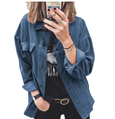 Cardigan de Pana con Solapa y Botones - Image 7