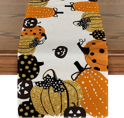 Camino de Mesa de Lino con Diseños de Halloween - Image 22
