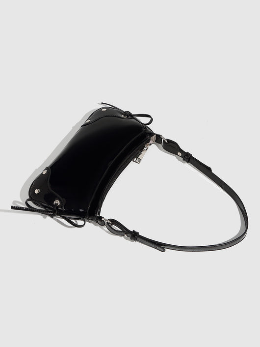 Bolso Bandolera Cuadrado Pequeño con Doble Moño - Diseño Minimalista Liso - Image 20