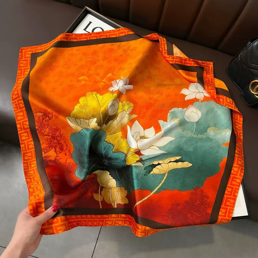 Pañuelo de Seda Estampado Dopamina para Mujer - Image 12