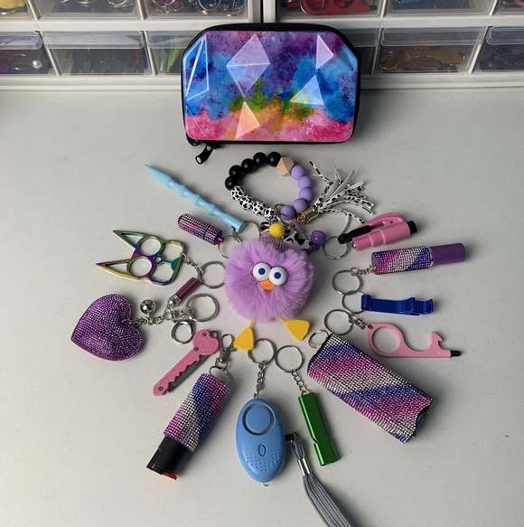 Set de 16 Llaveros Brillantes para Bolso