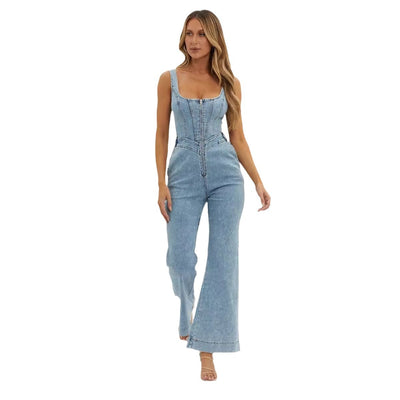 Pantalón Vaquero Slim con Tirantes Ajustables - Image 5
