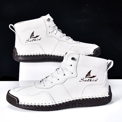 Botas Altas Retro de Cuero - Estilo Casual Urbano - Image 37