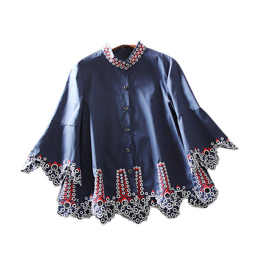 Blusa Corta Estilo Étnico con Volantes - Colección European Station - Image 7