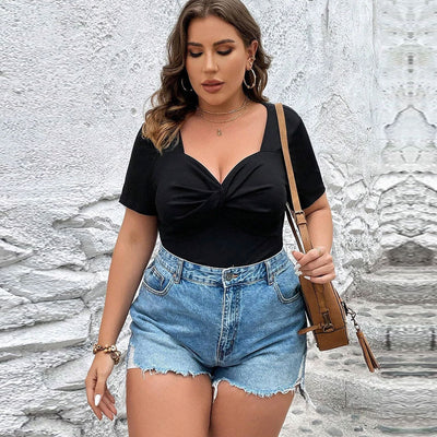 Blusa de Oficina Entallada Cuello en V para Mujer - Image 10