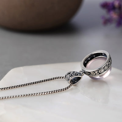 Collar de Plata S925 con Cuarzo Rosa Natural para Mujer - Image 8