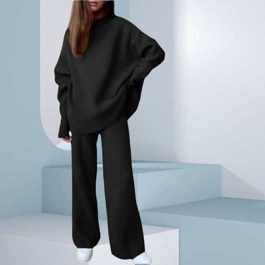 Pantalón Ancho de Talle Alto con Cuello Alzado y Mangas Largas - Image 6