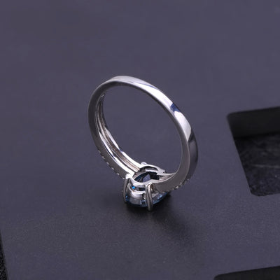 Anillo de Topacio Natural con Plata S925 y Cristal - Image 8