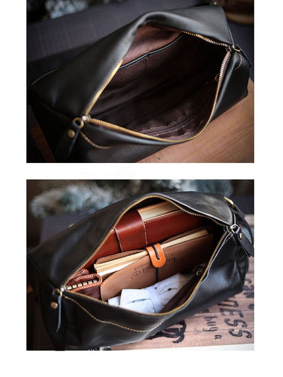 Bolsa de Cuero Genuino para Motociclista - Riñonera Cruzada Harajuku - Image 13