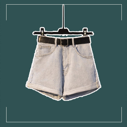 Conjunto Retro de Shorts Denim y Blusa Protectora Anti-UV - Image 12