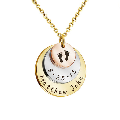 Collar Conmemorativo Personalizado con Huella de Mano y Pie - Image 11