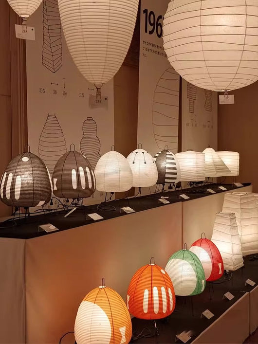 Lámpara de Piso Estilo Japonés con Pantalla de Papel de Arroz Retro - Image 7